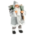 Święty Mikołaj 80cm Figurka Dekoracyjna Merry Christmas srebrny / biały 