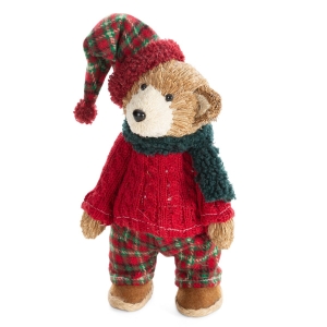 Miś Świąteczny 20cm Figurka Dekoracyjna Merry Christmas  