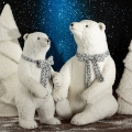 Miś Świąteczny 28x27x53cm Figurka Dekoracyjna Merry Christmas