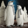 Pingwin Świąteczny 34x33x71cm Figurka Dekoracyjna Merry Christmas  