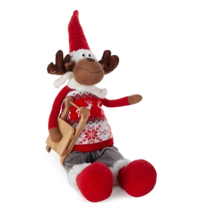Renifer Świąteczny 18x14x62cm Figurka Dekoracyjna Merry Christmas  
