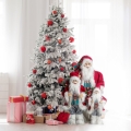 Święty Mikołaj 45cm Figurka Dekoracyjna Merry Christmas czerwony / biały 