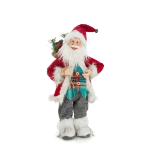 Święty Mikołaj 60cm Figurka Dekoracyjna Merry Christmas czerwony / biały 
