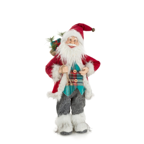 Święty Mikołaj 60cm Figurka Dekoracyjna Merry Christmas czerwony / biały 