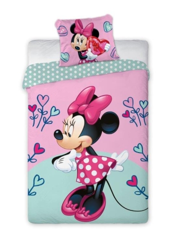 Pościel Bawełniana 160x200 Myszka Minnie