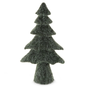 Choinka Świąteczna 24x12x43cm Figurka Dekoracyjna Merry Christmas Zielona 