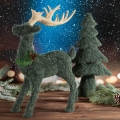 Choinka Świąteczna 24x12x43cm Figurka Dekoracyjna Merry Christmas Zielona 