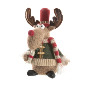 Renifer Świąteczny 18x15x29cm Figurka Dekoracyjna Merry Christmas      
