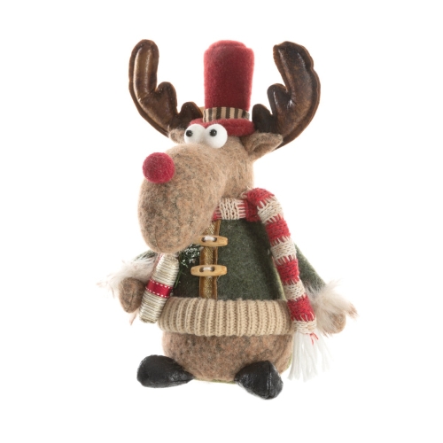 Renifer Świąteczny 18x15x29cm Figurka Dekoracyjna Merry Christmas      