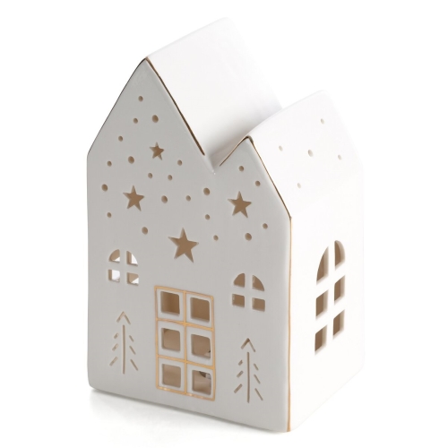 Domek Świąteczny 14x9x21cm Figurka Dekoracyjna Merry Christmas      