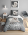 Pościel młodzieżowa 140x200 Szpic Pomeranian Piesek biały