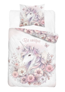 Pościel młodzieżowa  160x200 Jednorożec kolorowy unicorn 