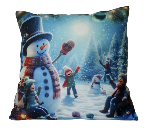 Poszewka Świąteczna 40x40 Merry Christmas Mikrofibra Dwustronna 3D 