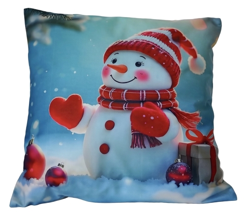 Poszewka Świąteczna 40x40 Merry Christmas Mikrofibra Dwustronna 3D  