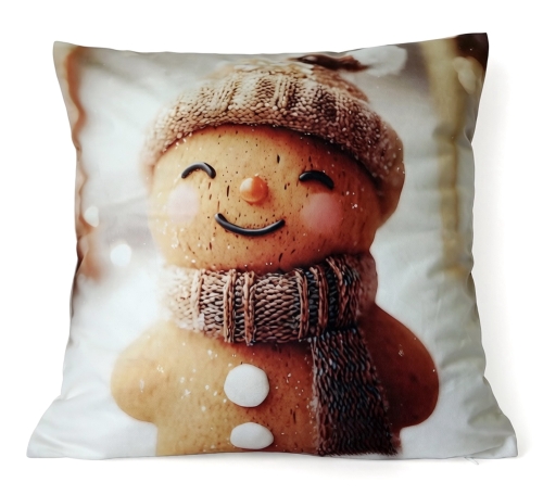 Poszewka Świąteczna 40x40 Merry Christmas Mikrofibra Dwustronna 3D   
