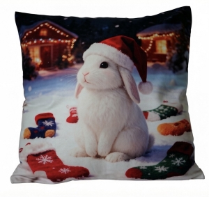 Poszewka Świąteczna 40x40 Merry Christmas Mikrofibra Dwustronna 3D   