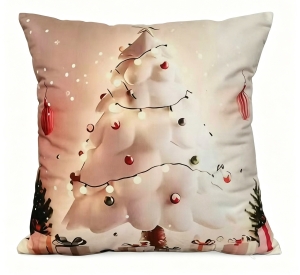 Poszewka Świąteczna 40x40 Merry Christmas Mikrofibra Dwustronna 3D   