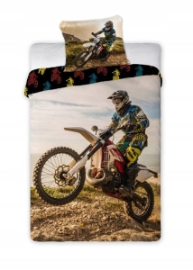 Pościel młodzieżowa 140x200 Motocross Motor Enduro 