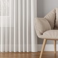 Zasłona z Taśmą Przelotki 145x300 Basic gładka biel