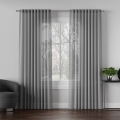 Zasłona z Taśmą Przelotki 145x300 Basic gładka Popiel