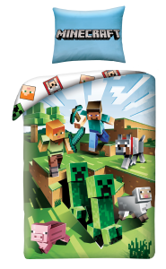 Pościel Bawełniana MINECRAFT 140x200 Creeper Steve