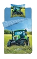 Pościel Świecąca w ciemności zielony traktor 140X200