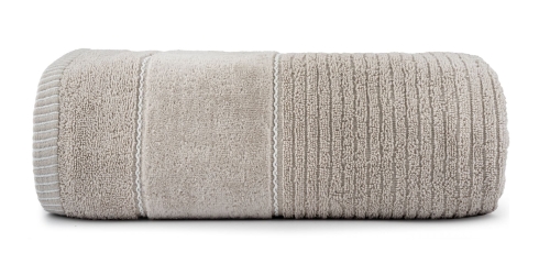 Ręcznik 70x140 Teo beżowy 470g 100% bawełna z welurem  