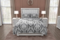 Pościel Bawełniana 160x200 Glamour Ornament popiel