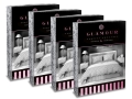 Pościel Bawełniana 160x200 Glamour Ornament biel czerń