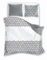 Pościel Bawełniana 160x200 Glamour Ornament biel czerń