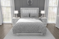 Pościel Bawełniana 220x200 Glamour Ornament biel czerń