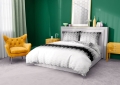 Pościel Bawełniana 160x200 Glamour Ornament biel czerń