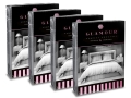 Pościel Bawełniana 160x200 Glamour Ornament biel czerń