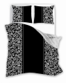 Pościel Bawełniana 160x200 Glamour Ornament biel czerń