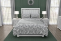 Pościel Bawełniana 160x200 Glamour Ornament popiel