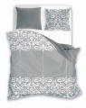 Pościel Bawełniana 160x200 Glamour Ornament popiel