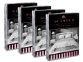 Pościel Bawełniana 160x200 Glamour Ornament popiel