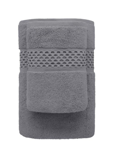 Ręcznik 50x90 Rete gruby popielaty 100% bawełna 650g miękki 