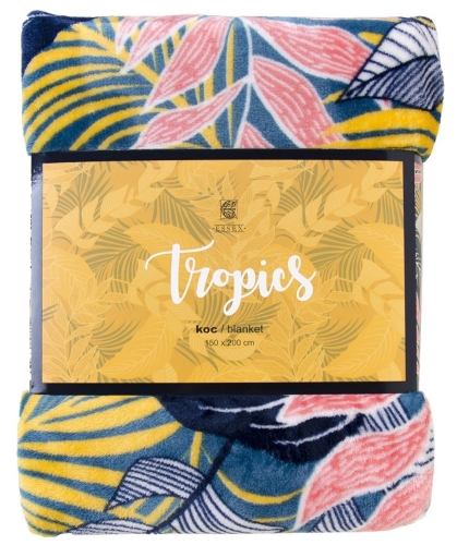 Koc niebieski TROPICS 150x200  