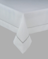 Obrus Bieżnik 40x140 Silver biały Gipiura ze srebrnymi elementami  