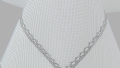 Obrus Bieżnik 40x140 Silver biały Gipiura ze srebrnymi elementami  