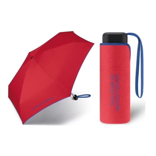 Parasol Benetton składany z pokrowcem Ultra Mini Czerwony 