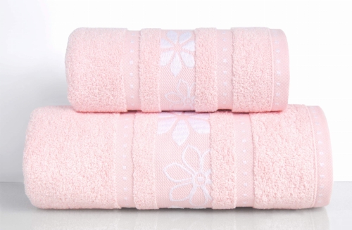Ręcznik 50x90 Margarita lato Różany 100% bawełna 400g miękki  
