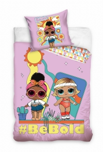 Pościel Bawełniana  140x200 Laleczki Lol 
