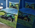 Pościel Świecąca w ciemności zielony traktor 140X200