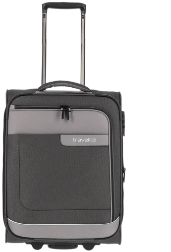 Walizka Kabinowa S 55cm TRAVELITE VIA 2 koła szara czarna  