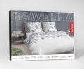 Pościel Bawełna 220x200cm Kwiaty Niebieski Popiel
