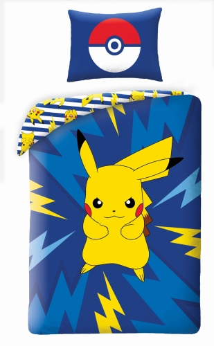 Pościel bawełniana 140x200  Pokemon Pikachu 