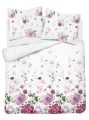 Pościel Flanelowa 220x200 Kwiaty Różowe Jasna