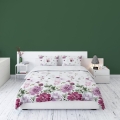 Pościel Flanelowa 220x200 Kwiaty Różowe Jasna